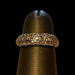 14K Vintage White Gold Diamond Ring - Size 5